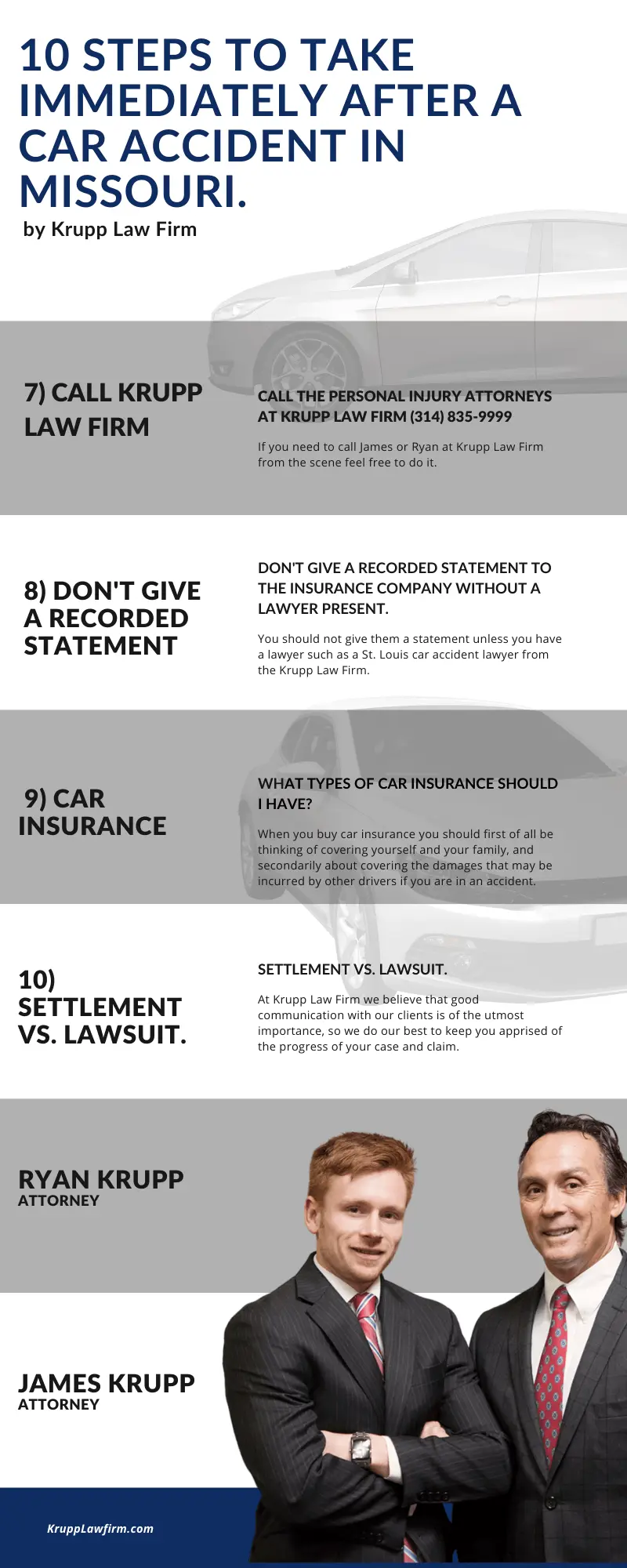 ten steps to take after a car accident infographic 2